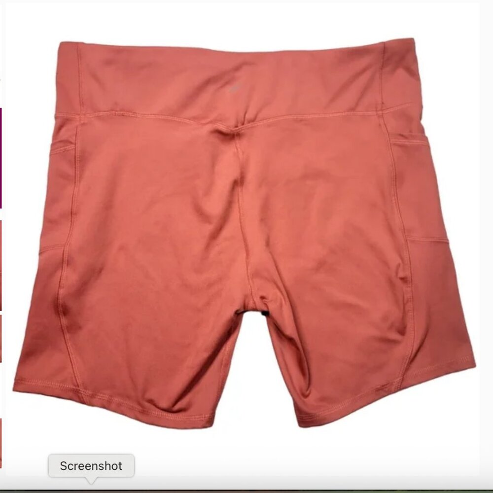 FREELYโCycling Athletic Bermuda Bike Shorts Women's Size 2X High Rise Stretchy - Picture 2 of 10